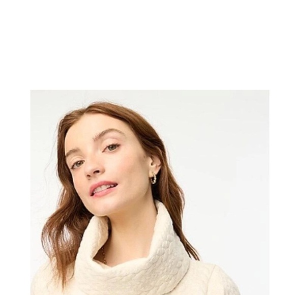 J. Crew GREY Cable-Knit Cowl Sweater size XL - Picture 2 of 5